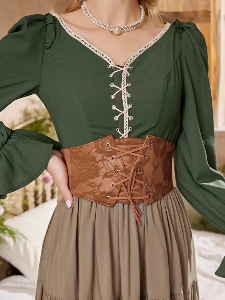 Lace Retro Vintage Elastic Lacing Corset Belts - Image 10