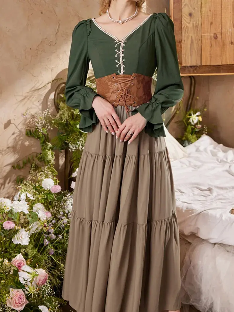 Lace Retro Vintage Elastic Lacing Corset Belts - Image 11