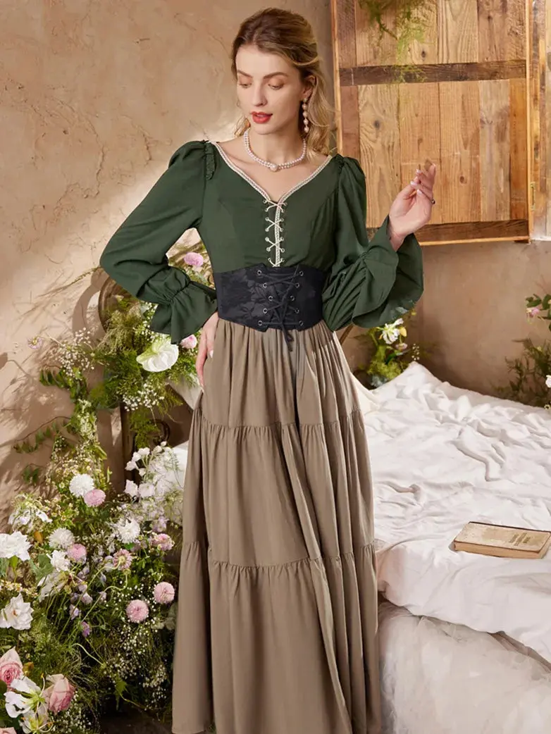 Lace Retro Vintage Elastic Lacing Corset Belts - Image 15