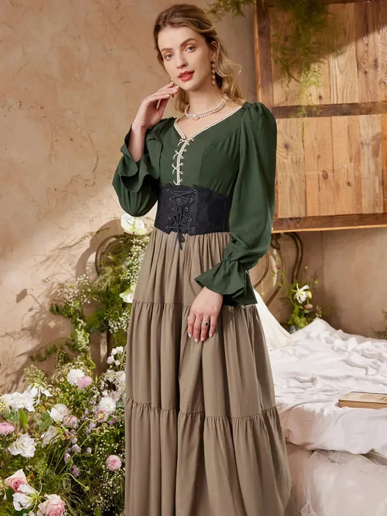 Lace Retro Vintage Elastic Lacing Corset Belts - Image 16