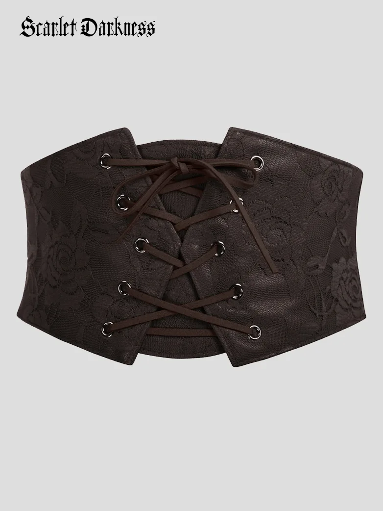 Lace Retro Vintage Elastic Lacing Corset Belts - Image 19