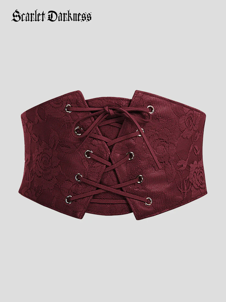 Lace Retro Vintage Elastic Lacing Corset Belts - Image 21