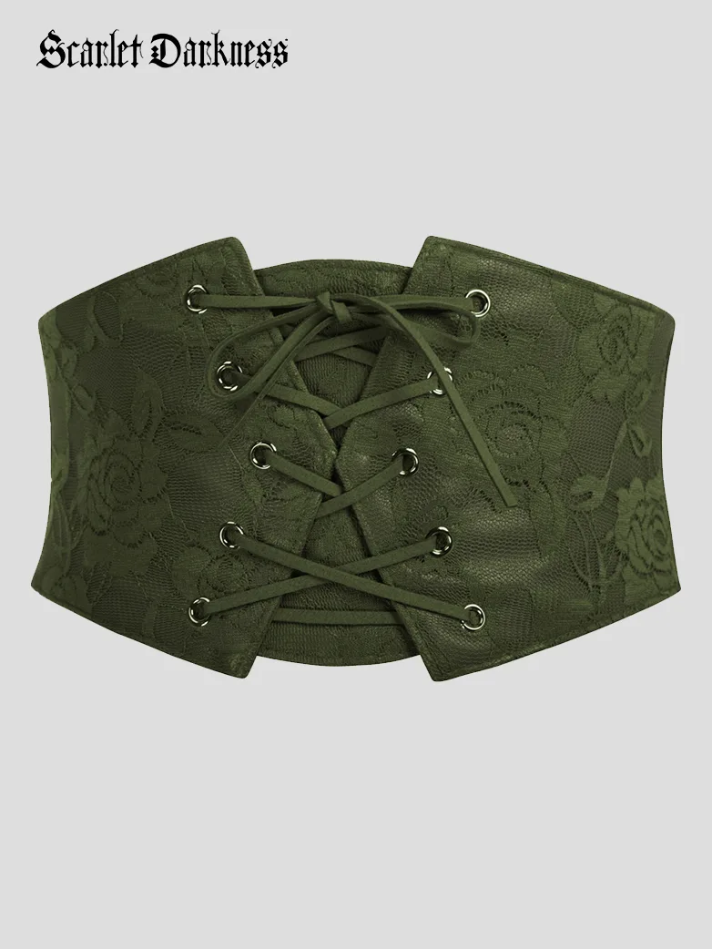 Lace Retro Vintage Elastic Lacing Corset Belts - Image 22