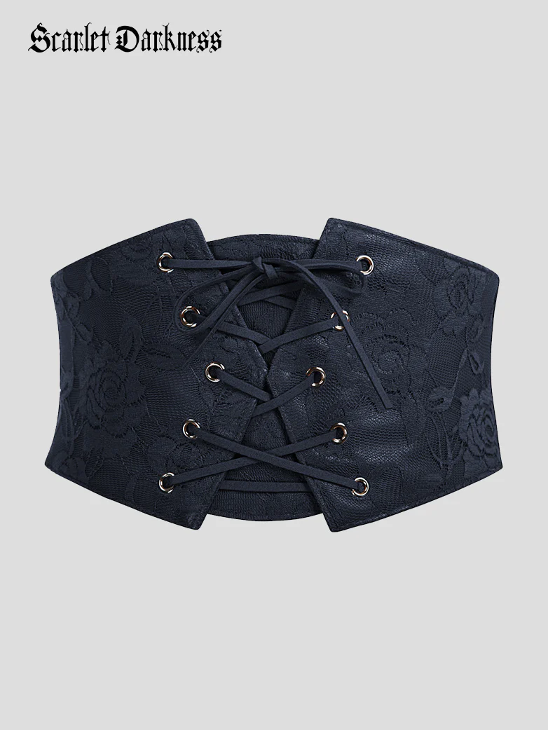 Lace Retro Vintage Elastic Lacing Corset Belts - Image 24