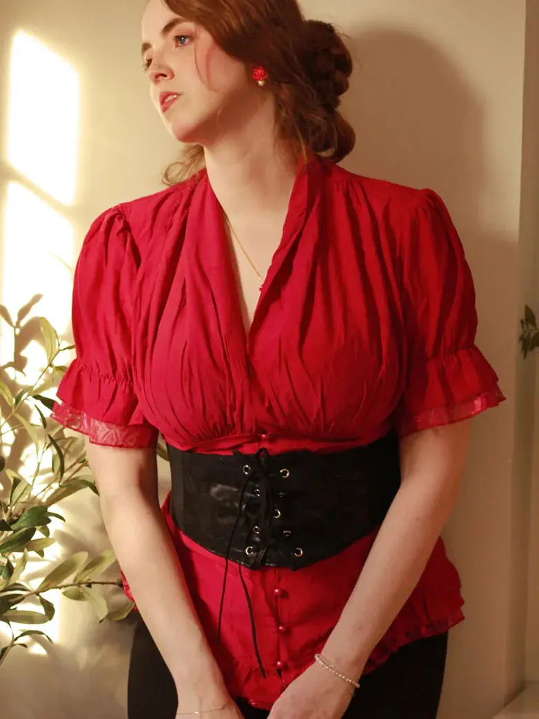 Lace Retro Vintage Elastic Lacing Corset Belts - Image 3