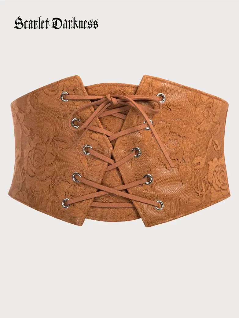 Lace Retro Vintage Elastic Lacing Corset Belts - Image 9