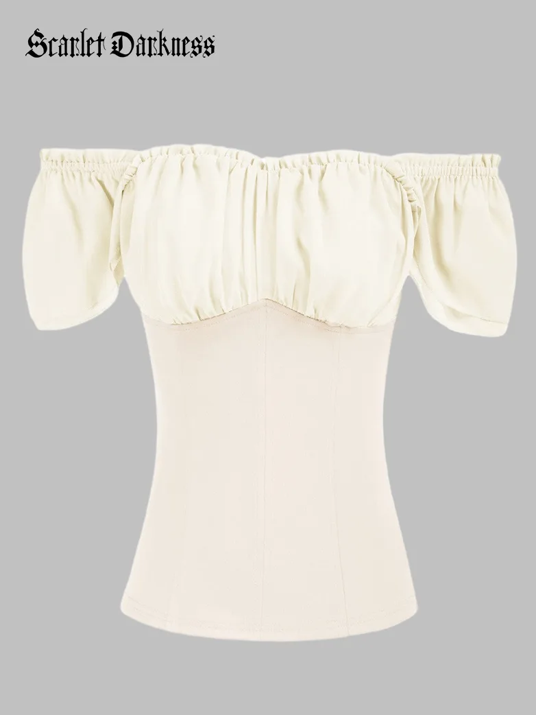 Gothic Renaissance Dual-Layer Cap Sleeve Witch Tops - Image 16