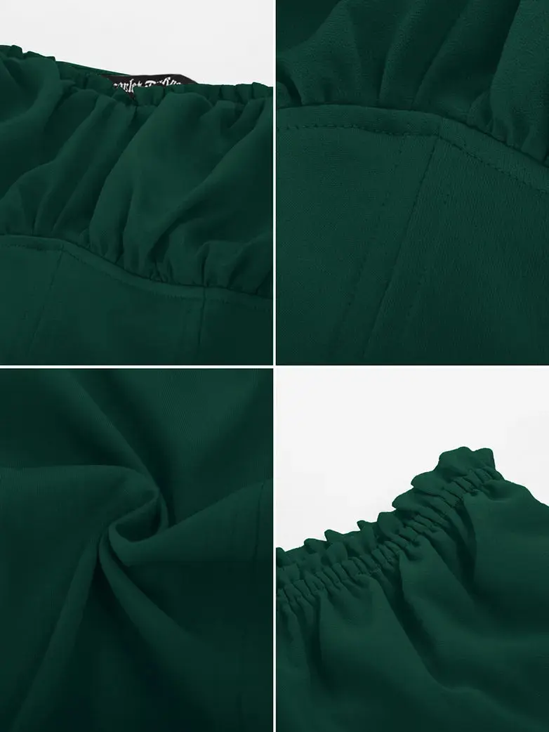 Gothic Renaissance Dual-Layer Cap Sleeve Witch Tops - Image 25