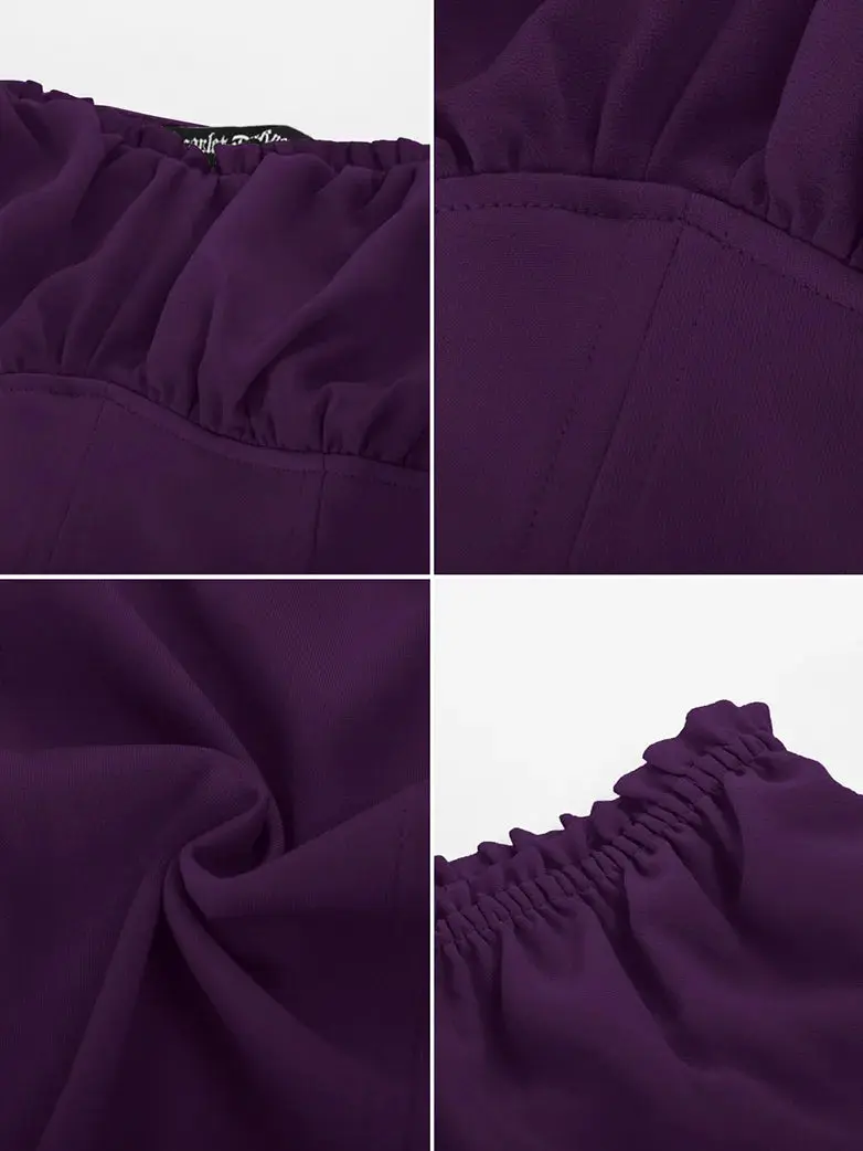 Gothic Renaissance Dual-Layer Cap Sleeve Witch Tops - Image 30