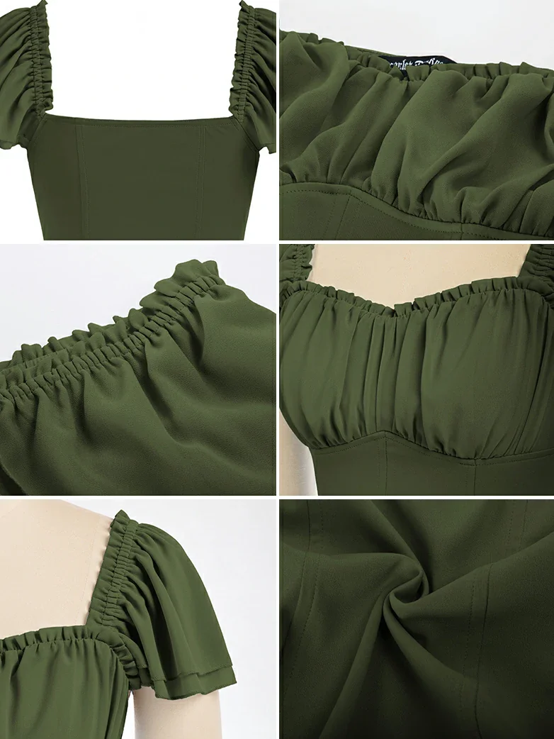 Gothic Renaissance Dual-Layer Cap Sleeve Witch Tops - Image 34