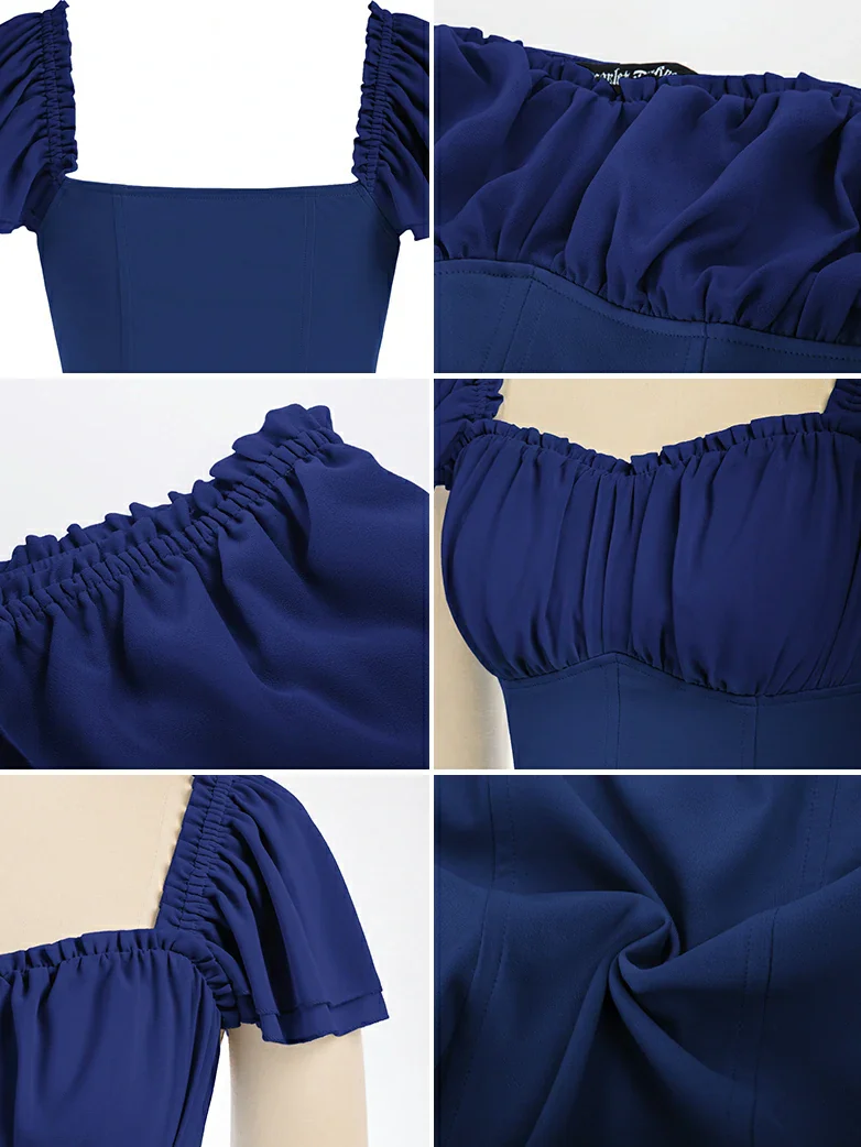 Gothic Renaissance Dual-Layer Cap Sleeve Witch Tops - Image 37