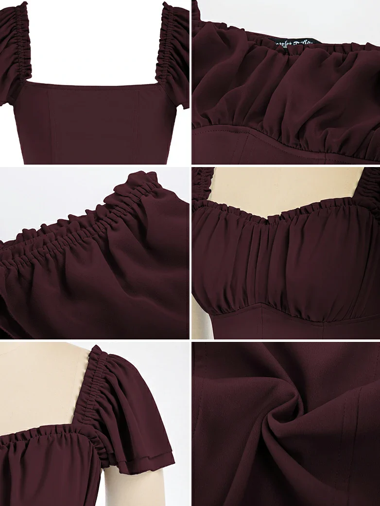 Gothic Renaissance Dual-Layer Cap Sleeve Witch Tops - Image 41