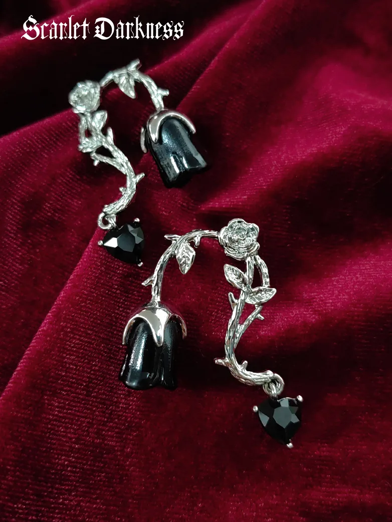 Miss Danger's Thorn Rose Earrings - Image 3