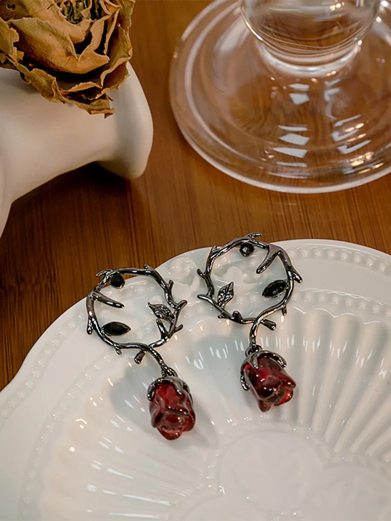 Miss Danger's Thorn Rose Earrings - Image 5