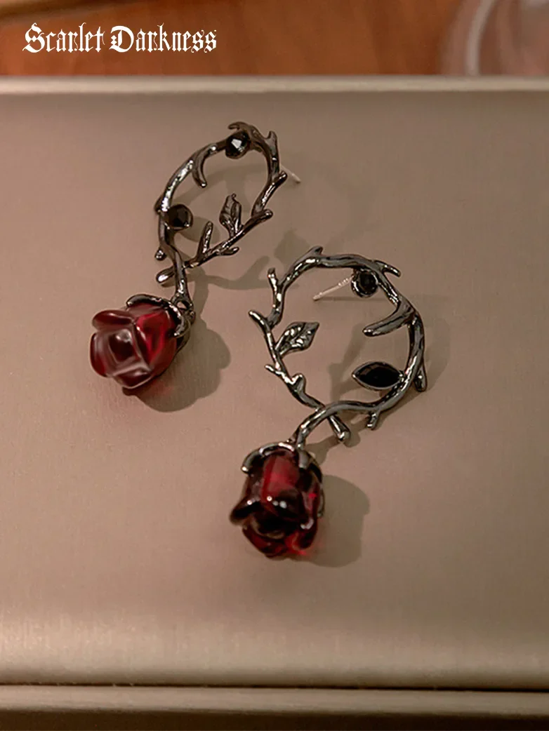 Miss Danger's Thorn Rose Earrings - Image 6