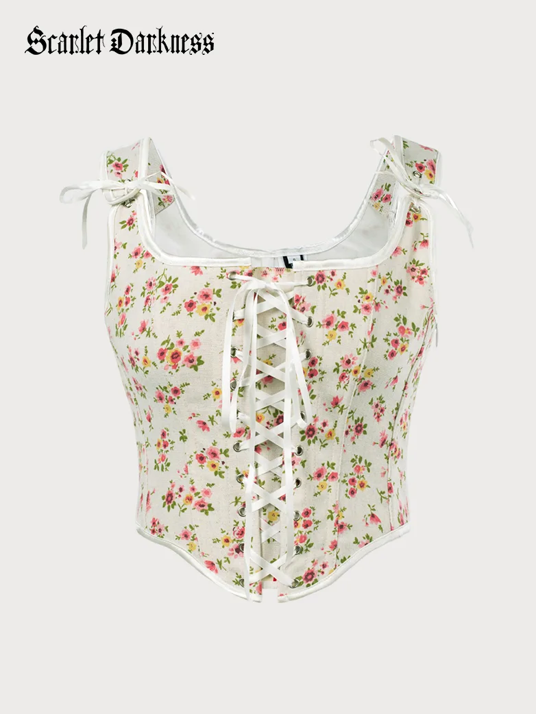 Renaissance Corset Lace-up U-Back 10 Bones Vest - Image 11