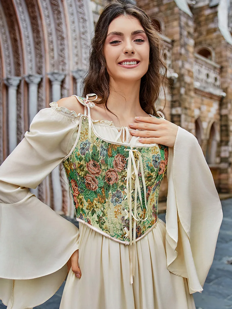 Renaissance Corset Lace-up U-Back 10 Bones Vest - Image 15