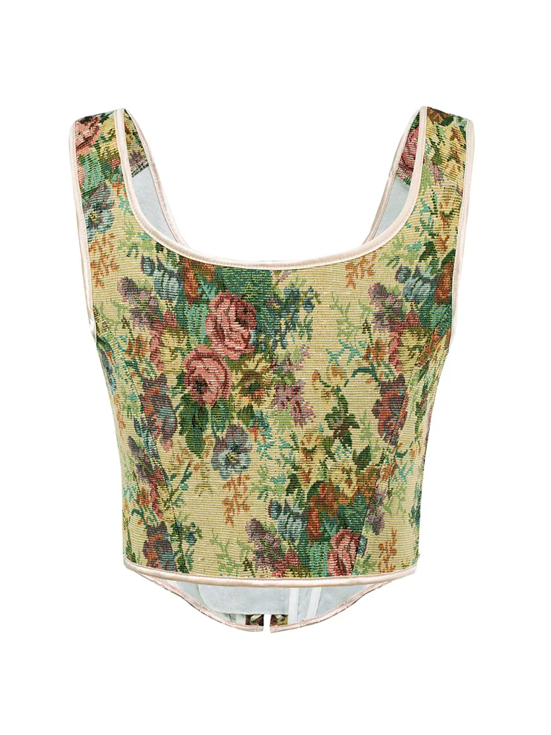 Renaissance Corset Lace-up U-Back 10 Bones Vest - Image 17