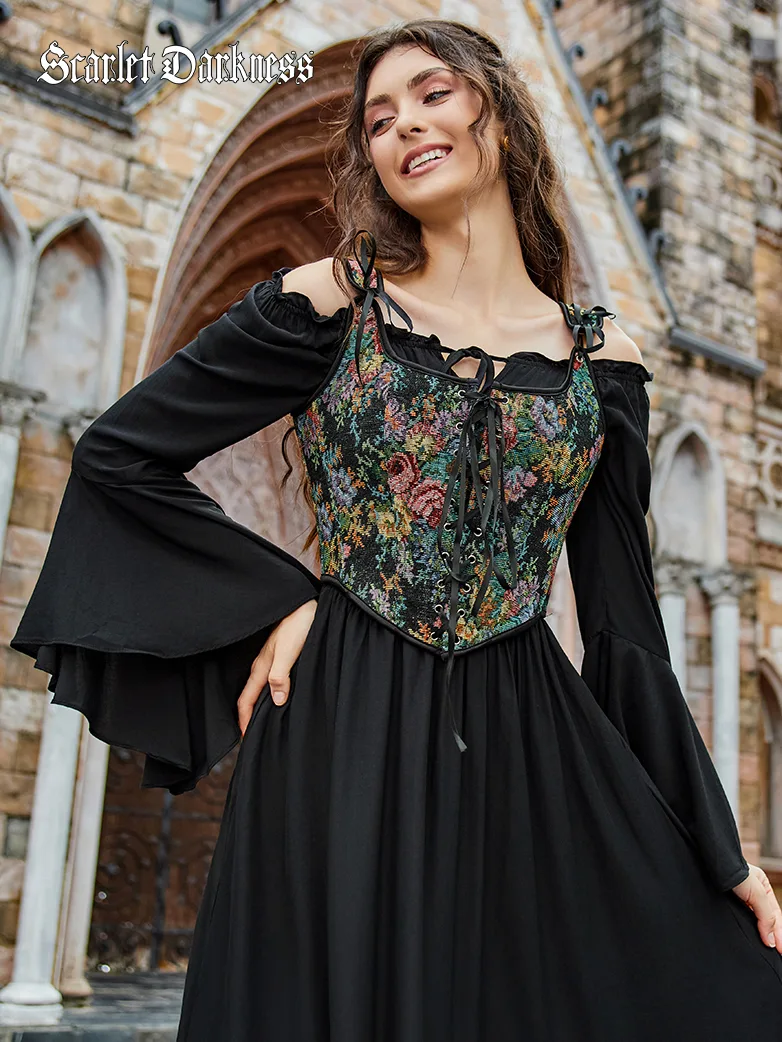 Renaissance Corset Lace-up U-Back 10 Bones Vest - Image 21