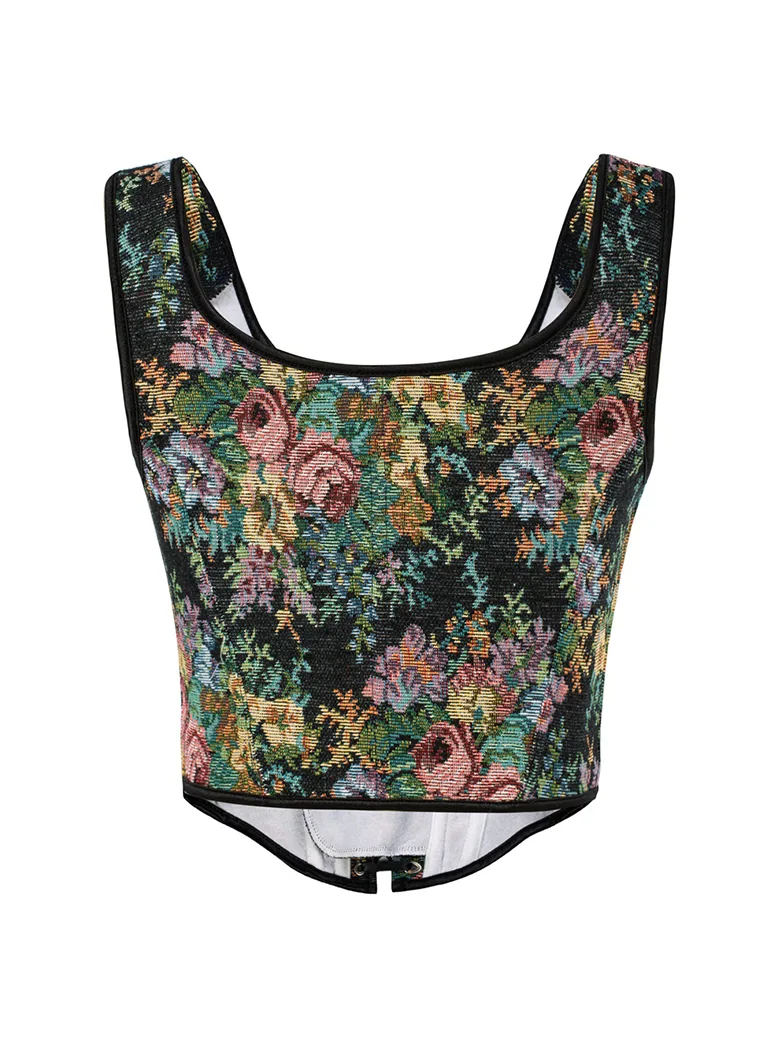 Renaissance Corset Lace-up U-Back 10 Bones Vest - Image 23