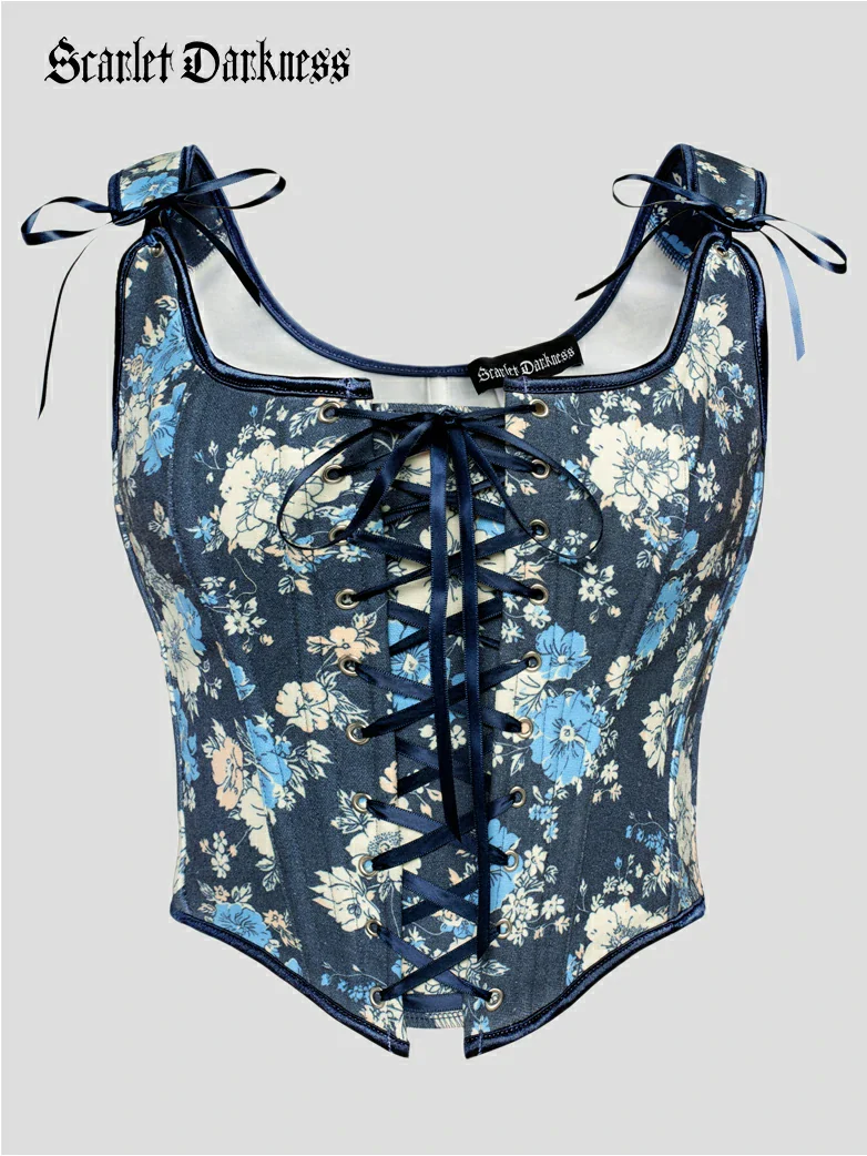 Renaissance Corset Lace-up U-Back 10 Bones Vest - Image 31