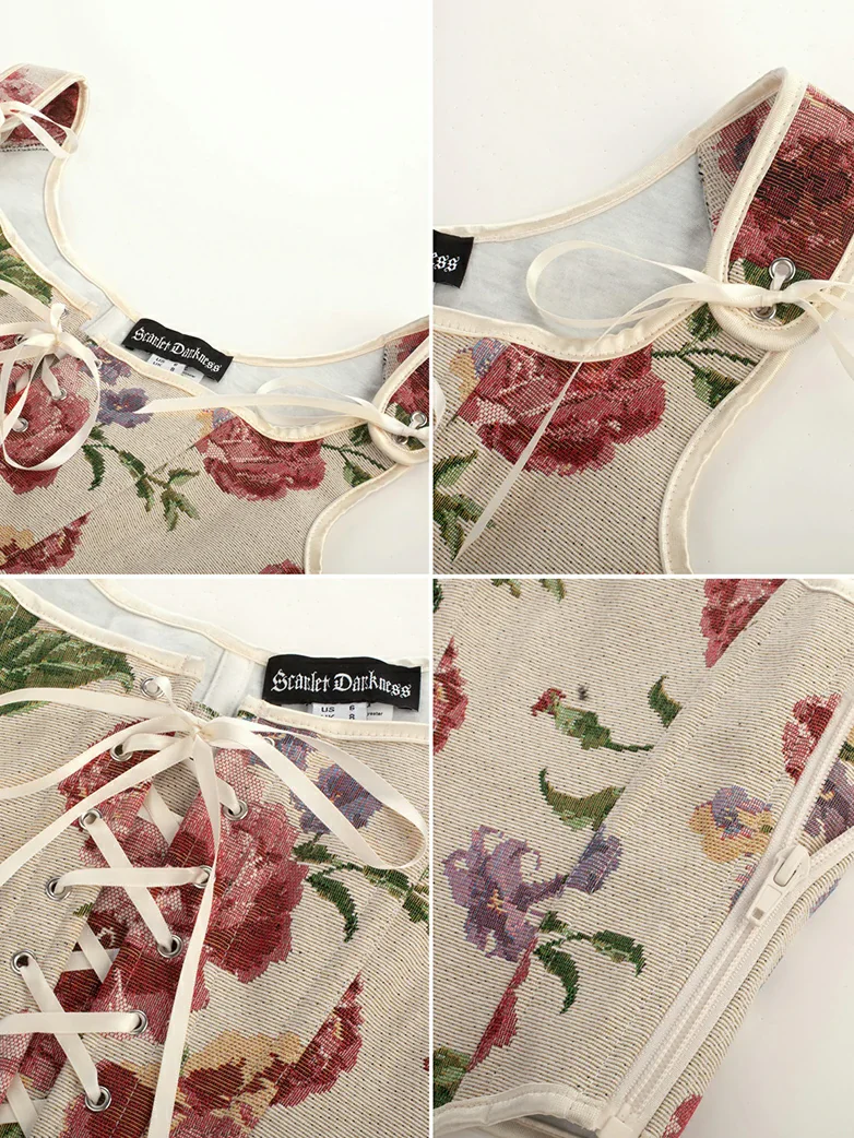 Renaissance Corset Lace-up U-Back 10 Bones Vest - Image 39