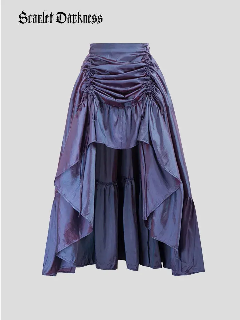 Gothic Chameleon High-Low Drawstring Skirt - Image 12