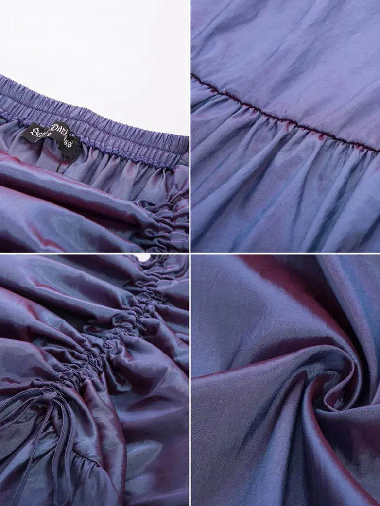 Gothic Chameleon High-Low Drawstring Skirt - Image 15