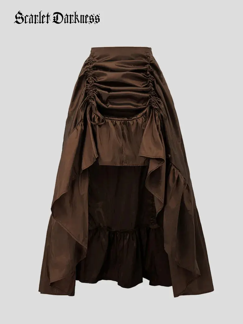 Gothic Chameleon High-Low Drawstring Skirt - Image 16