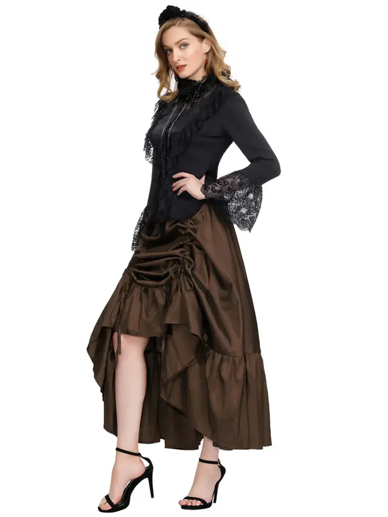 Gothic Chameleon High-Low Drawstring Skirt - Image 19