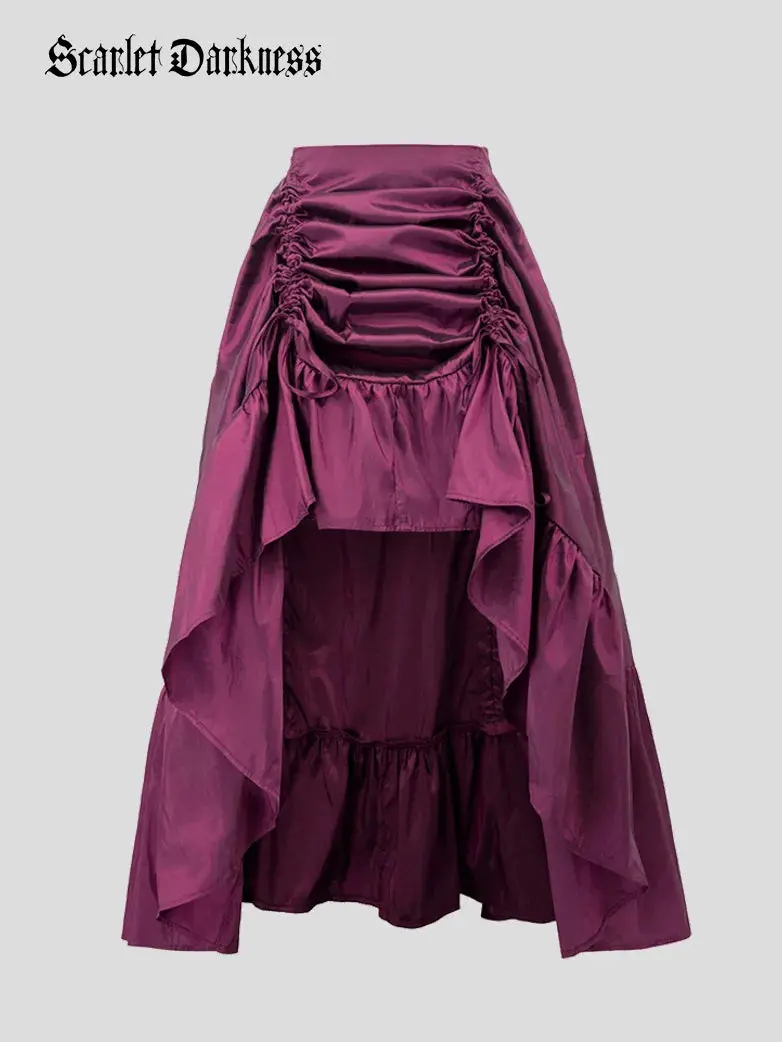 Gothic Chameleon High-Low Drawstring Skirt - Image 20
