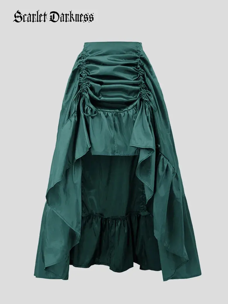 Gothic Chameleon High-Low Drawstring Skirt - Image 21