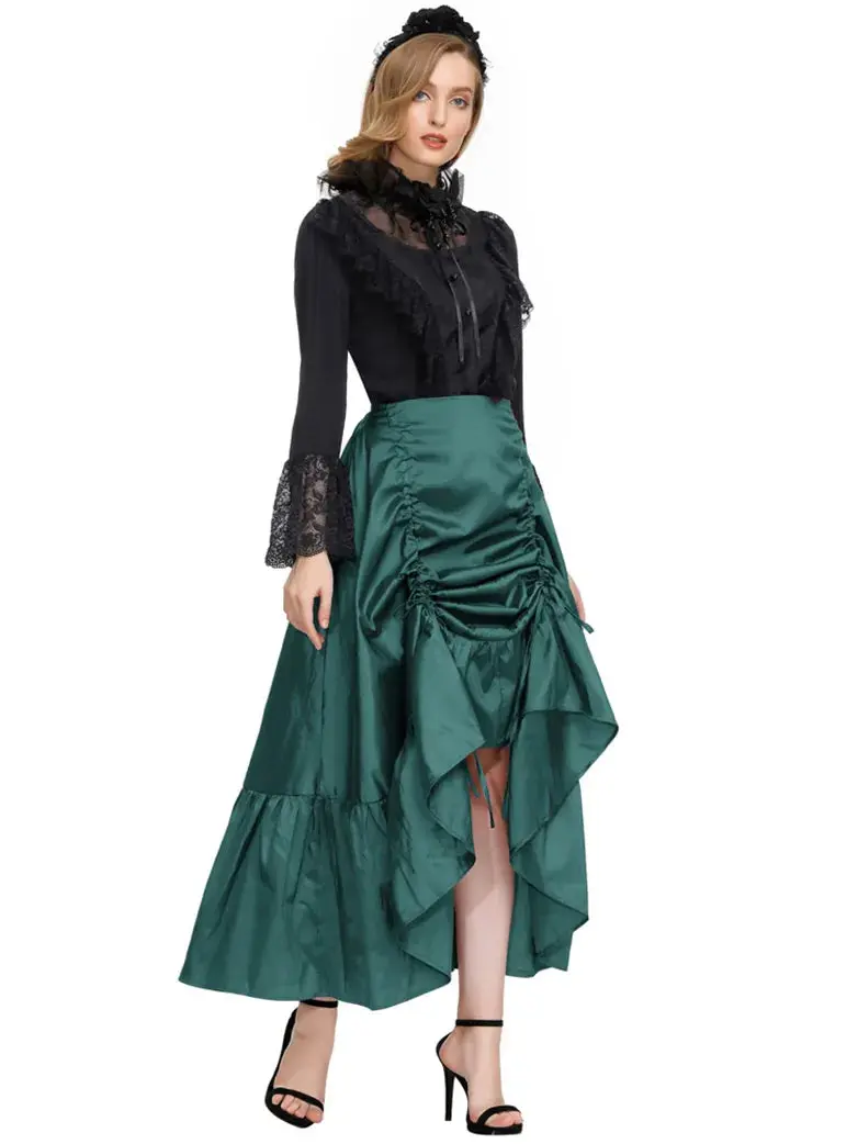 Gothic Chameleon High-Low Drawstring Skirt - Image 24
