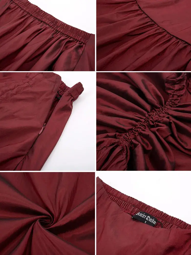 Gothic Chameleon High-Low Drawstring Skirt - Image 5