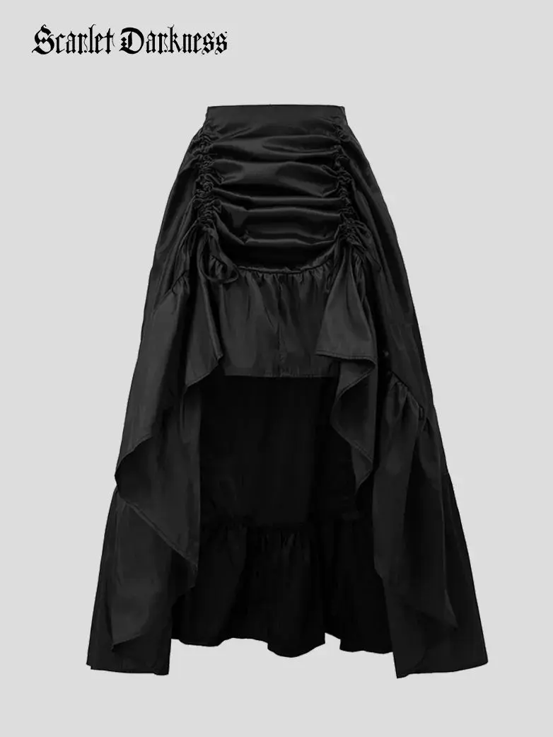 Gothic Chameleon High-Low Drawstring Skirt - Image 6