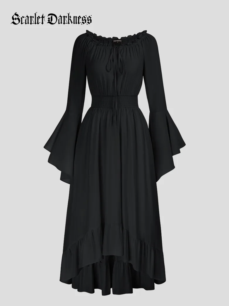 Off the Shoulder Classic Renaissance Dress with Pockets - Image 10