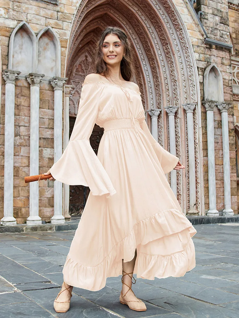 Off the Shoulder Classic Renaissance Dress with Pockets - Image 27