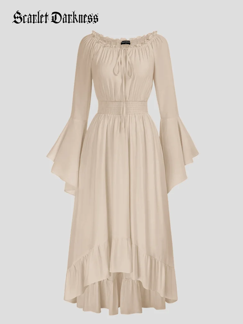 Off the Shoulder Classic Renaissance Dress with Pockets - Image 29