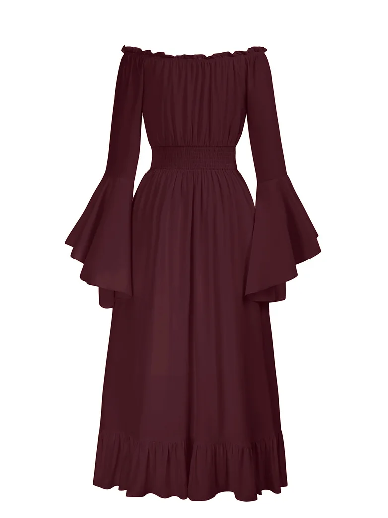 Off the Shoulder Classic Renaissance Dress with Pockets - Image 8