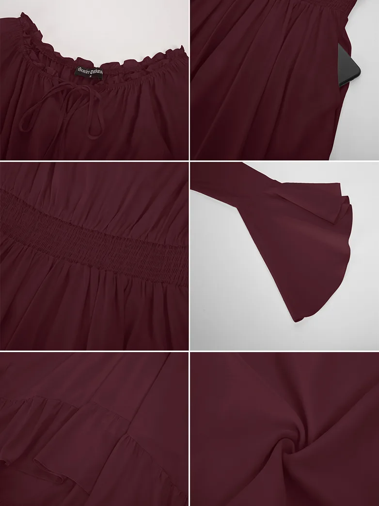 Off the Shoulder Classic Renaissance Dress with Pockets - Image 9