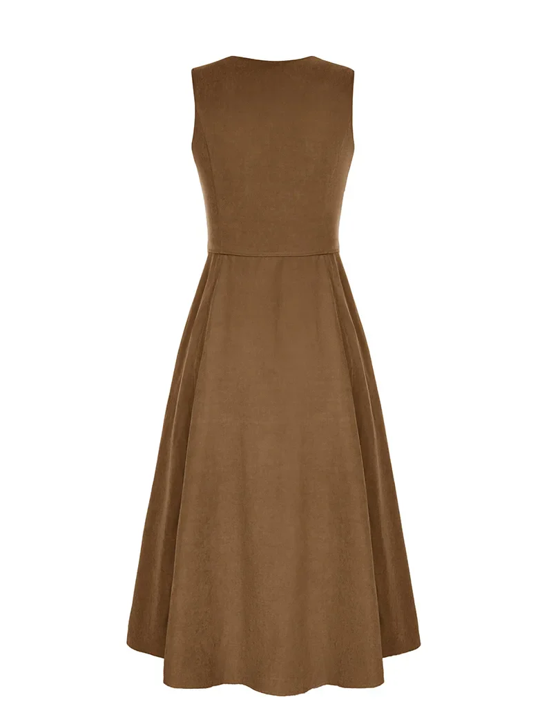 Renaissance Costume U-Neck High-Lo Overdress - Image 37