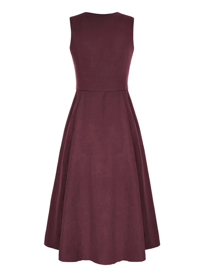 Renaissance Costume U-Neck High-Lo Overdress - Image 14