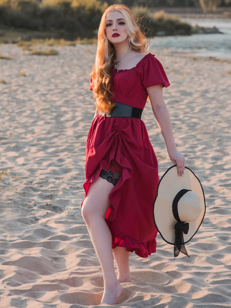 Victorian Fairy Dress with Drawstring and Pockets - Image 10