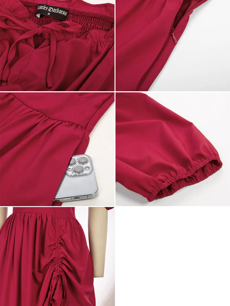 Victorian Fairy Dress with Drawstring and Pockets - Image 12