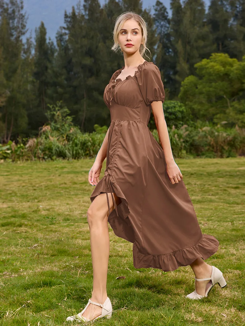 Victorian Fairy Dress with Drawstring and Pockets - Image 15