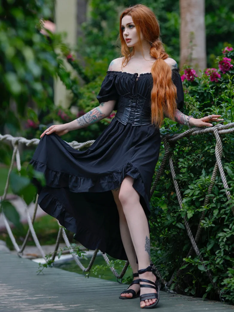 Victorian Fairy Dress with Drawstring and Pockets - Image 5