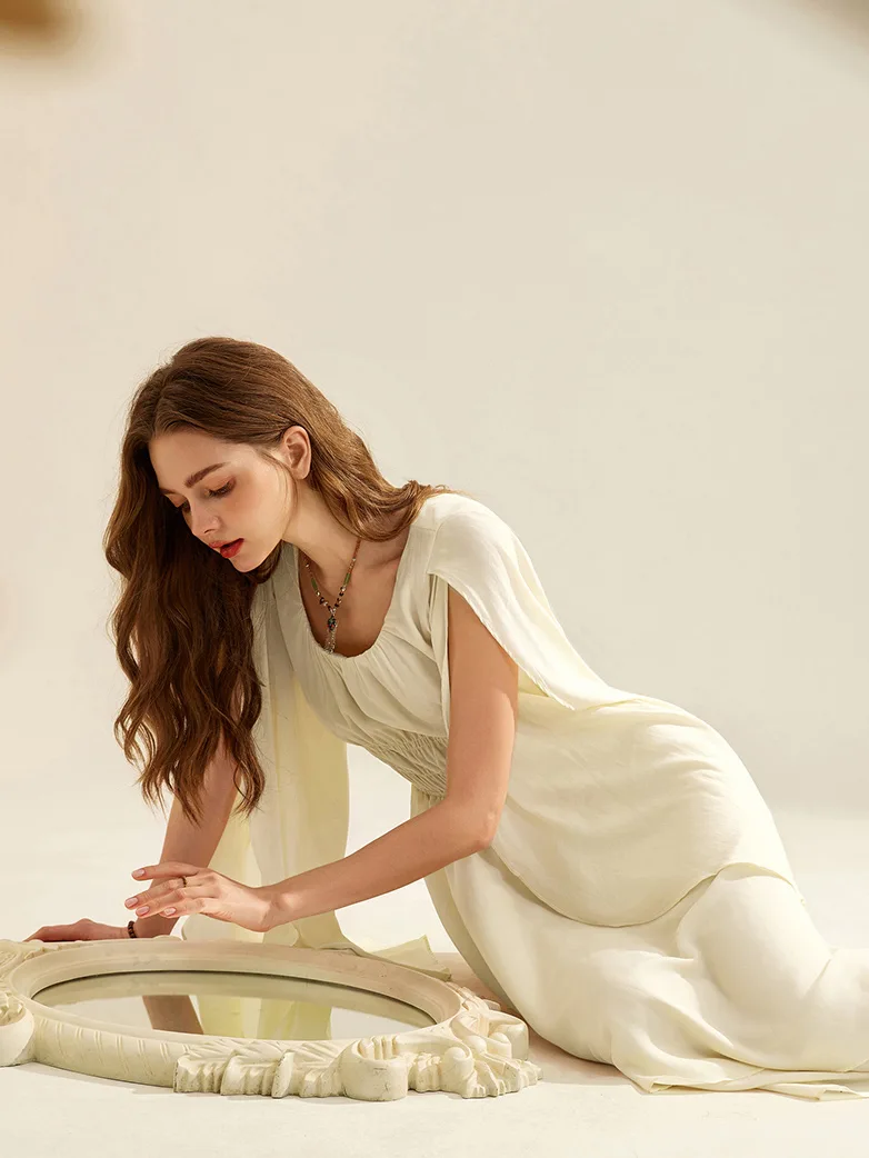 Renaissance Fairy Dress Elf Wing Sleeves Maxi Dress - Image 11