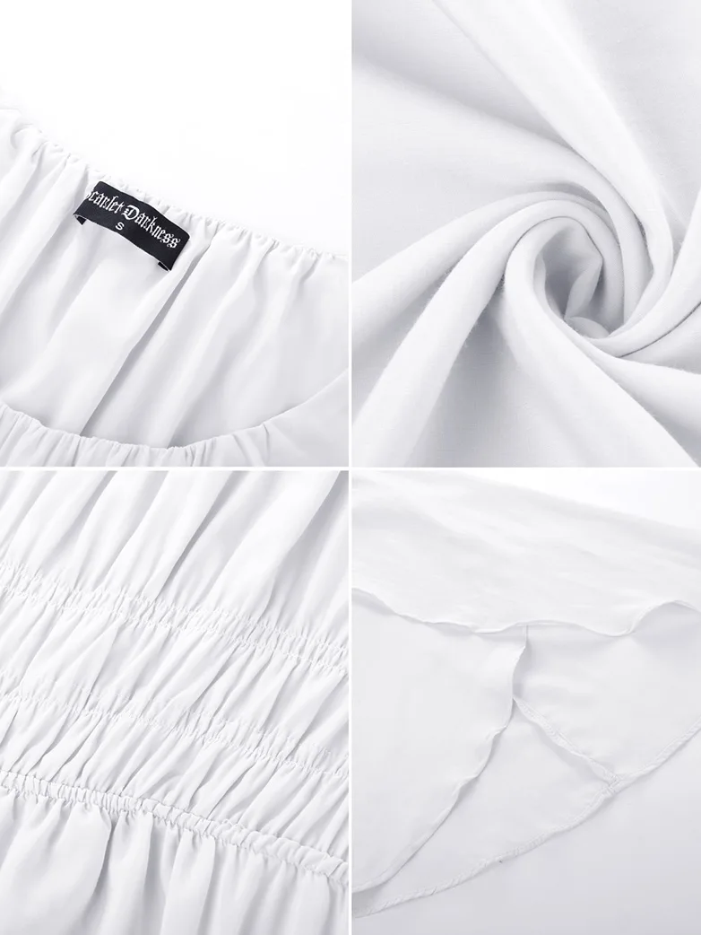 Renaissance Fairy Dress Elf Wing Sleeves Maxi Dress - Image 37