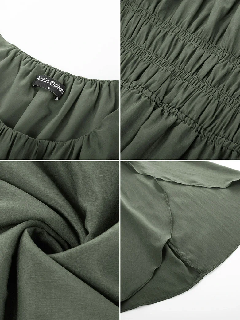 Renaissance Fairy Dress Elf Wing Sleeves Maxi Dress - Image 42