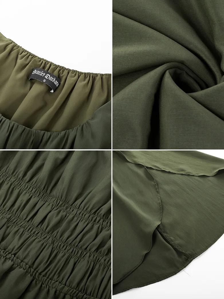 Renaissance Fairy Dress Elf Wing Sleeves Maxi Dress - Image 6